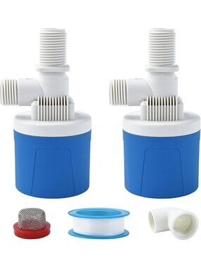 2Pcs Automatic Water Level Control Float Valve for Garden, Pool & Livestock
